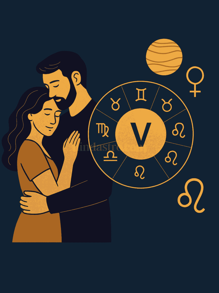 "Astrological representation of the Fifth House showing love, attraction and emotional beginnings."