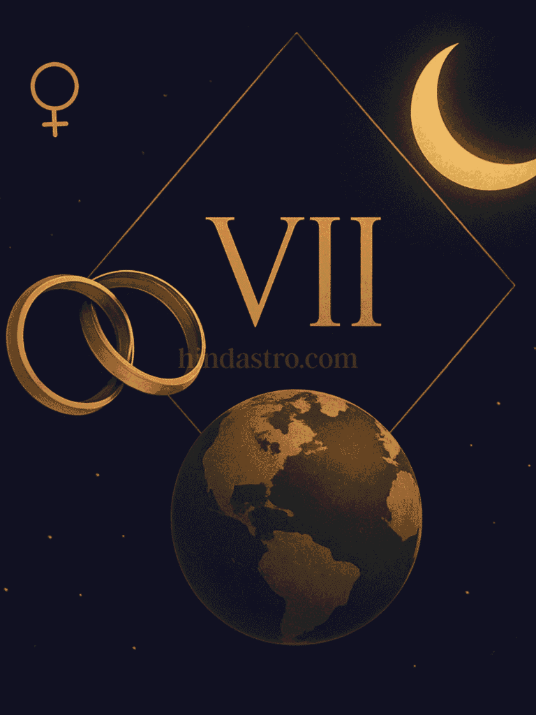 "Astrology illustration representing the Seventh House and marriage outcomes."