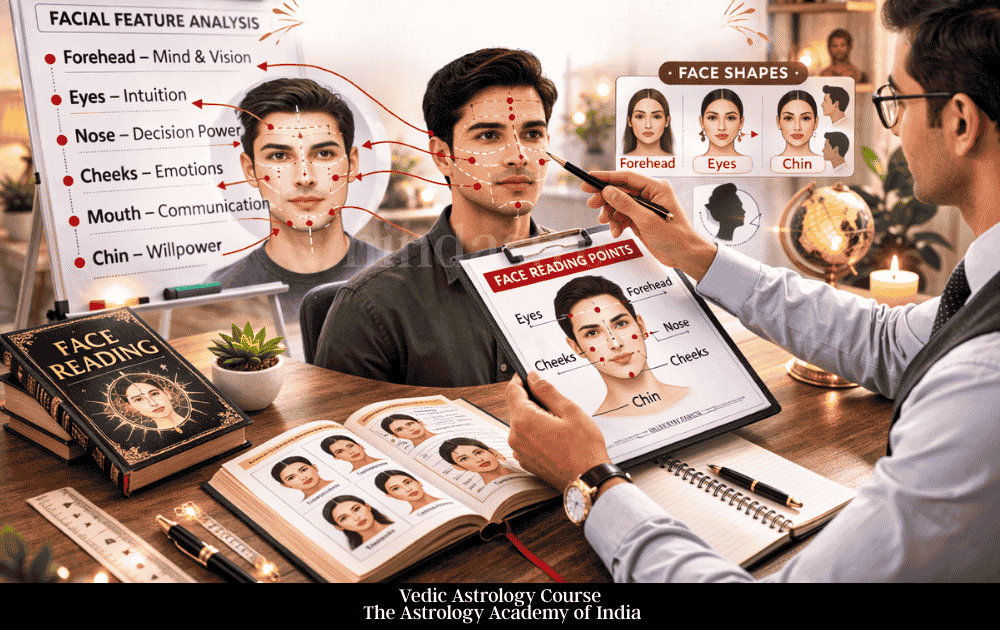 Face reading analysis for professional face reading course