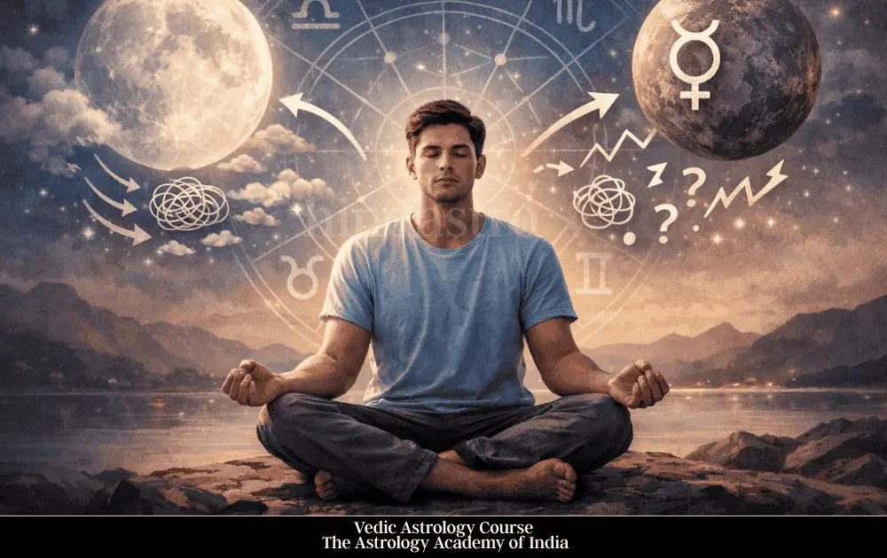 Planets causing overthinking - Moon and Mercury impact on mind