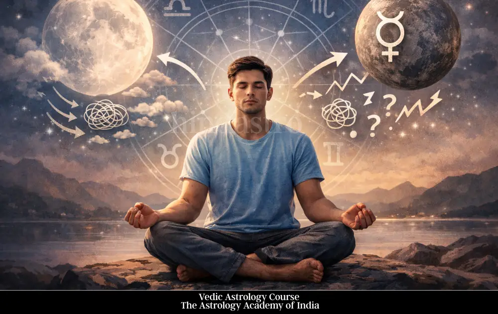 Astrological remedies to calm the planets causing overthinking and anxiety.