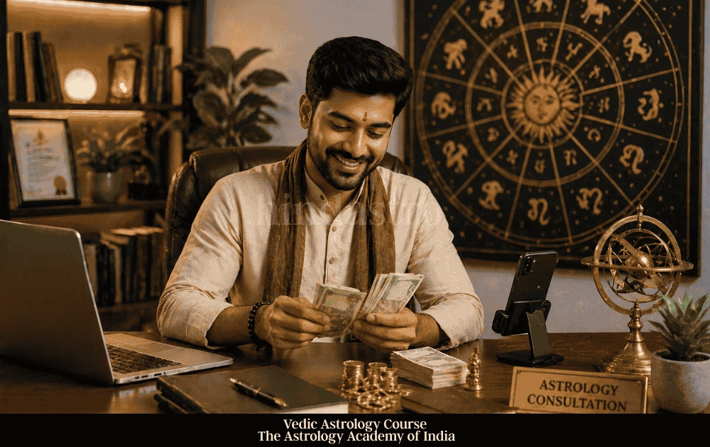 Astrology offers multiple income opportunities through consultations and online platforms.