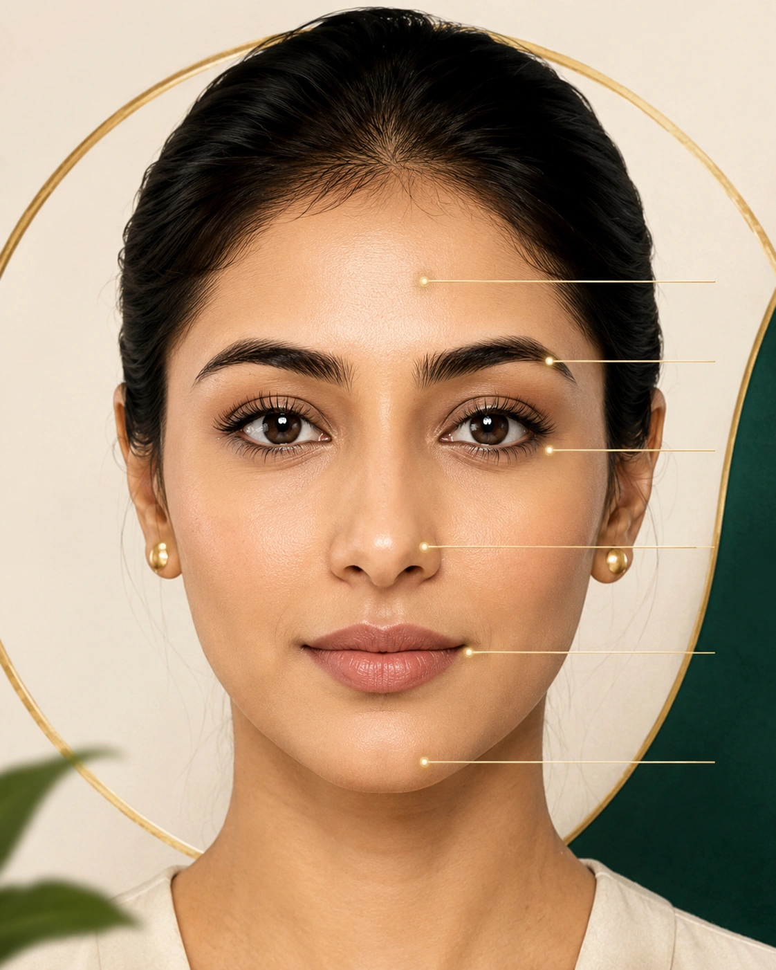 Face reading facial features chart used in an Online Face Reading Course