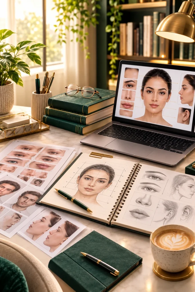 Face Reading Course curriculum covering facial analysis and personality interpretation