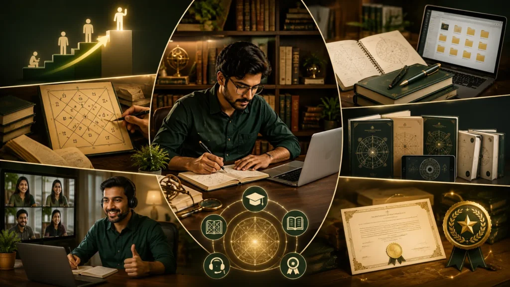 Students learning Vedic Numerology through expert guidance at The Astrology Academy of India