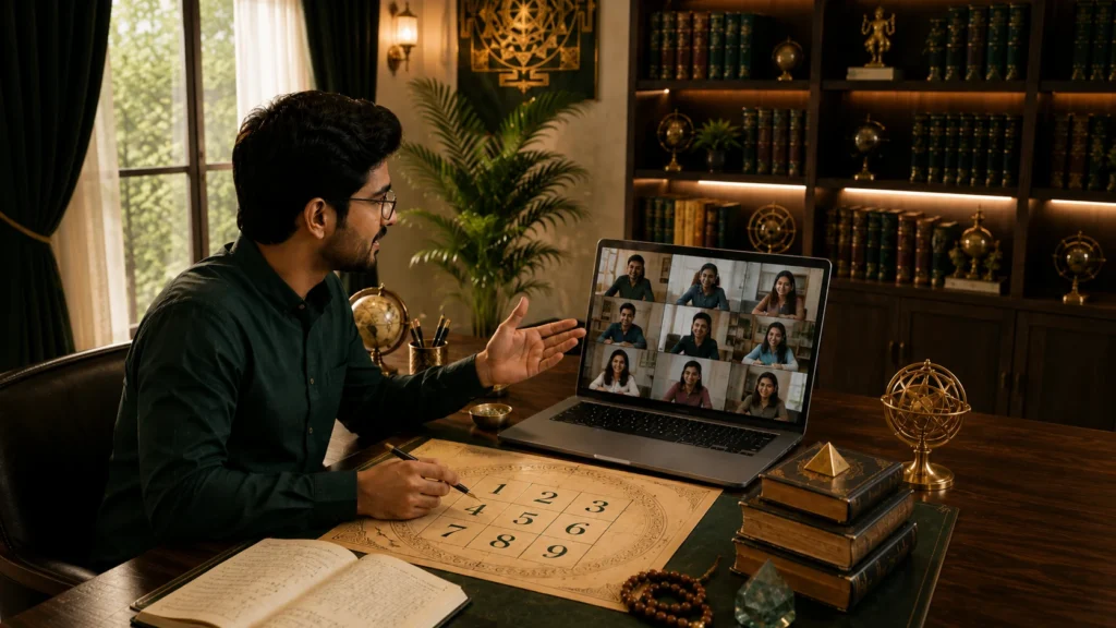 Students learning Vedic Numerology through expert guidance at The Astrology Academy of India