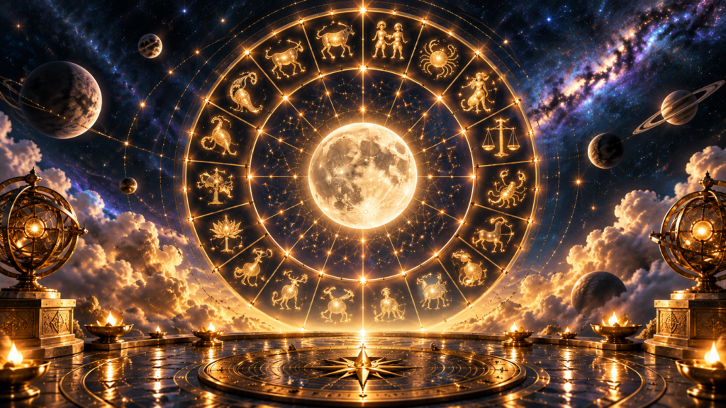Nakshatra Course featuring a 27 Nakshatra lunar zodiac chart