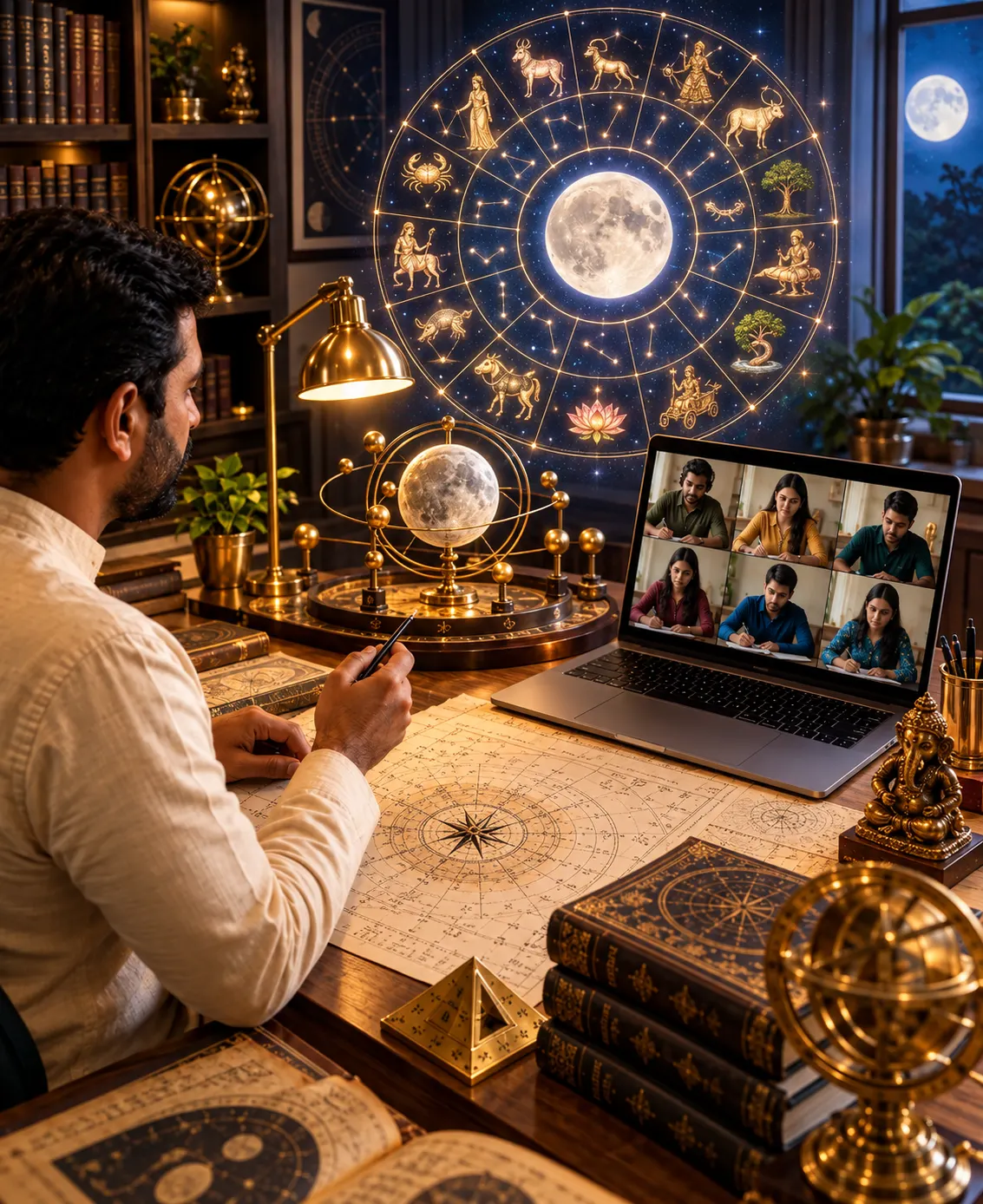 Nakshatra Course learning with a 27 Nakshatra chart